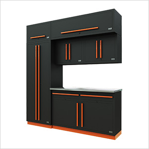 Fusion Pro 7-Piece Garage Cabinet System (Orange)