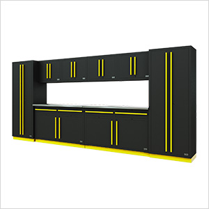 Fusion Pro 10-Piece Garage Storage System (Yellow)