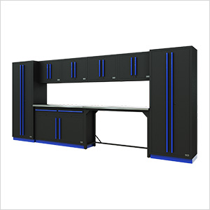 Fusion Pro 10-Piece Garage Cabinet System (Blue)