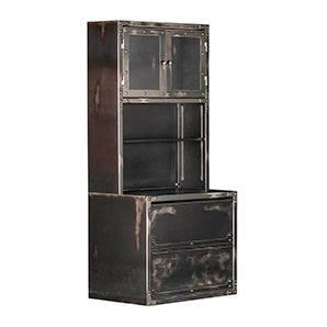 Ironworks Lateral File Cabinet and Hutch