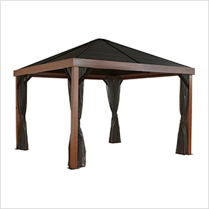 Valencia 12 x 12 ft. Gazebo with Wood Looking Finish