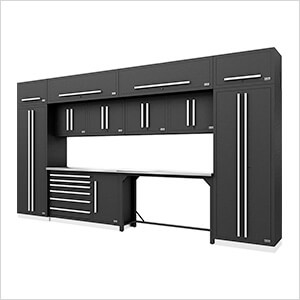 Fusion Pro 14-Piece Garage Cabinetry System (Silver)