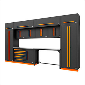 Fusion Pro 14-Piece Garage Cabinetry System (Orange)