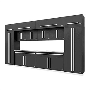 Fusion Pro 14-Piece Garage Cabinet Set (Silver)