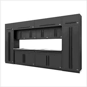 Fusion Pro 14-Piece Garage Cabinet Set (Black)
