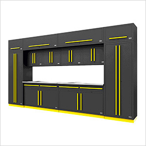 Fusion Pro 14-Piece Garage Cabinet Set (Yellow)