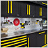 Fusion Pro Base Cabinet with Stainless Steel Work Surface (Yellow)