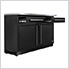 2 x Fusion Pro Base Cabinets with Stainless Steel Work Surfaces (Black)