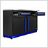 2 x Fusion Pro Base Cabinets with Stainless Steel Work Surfaces (Blue)
