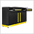 2 x Fusion Pro Base Cabinets with Stainless Steel Work Surfaces (Yellow)