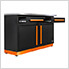 2 x Fusion Pro Base Cabinets with Stainless Steel Work Surfaces (Orange)