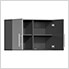 8-Piece Garage Cabinet Kit with Bamboo Worktop in Stardust Silver Metallic