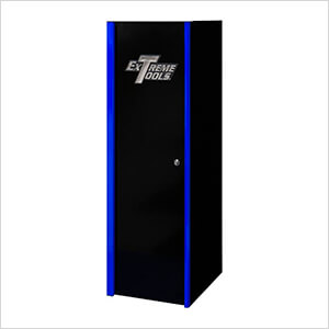 DX Series 19-Inch Black Side Locker Cabinet with Blue Trim