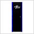 DX Series 19-Inch Black Side Locker Cabinet with Blue Trim
