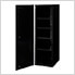 DX Series 19-Inch Black Side Locker Cabinet with Blue Trim