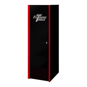 DX Series 19-Inch Black Side Locker Cabinet with Red Trim