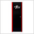 DX Series 19-Inch Black Side Locker Cabinet with Red Trim