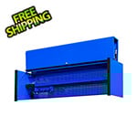 Extreme Tools DX Series 72-Inch Blue Triple Bank Hutch with Black Trim