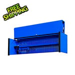 Extreme Tools DX Series 72-Inch Blue Triple Bank Hutch with Black Trim