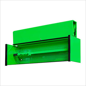 DX Series 72-Inch Green Triple Bank Hutch with Black Trim