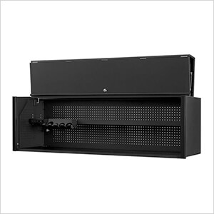 DX Series 72-Inch Black Triple Bank Hutch with Black Trim