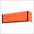 DX Series 72-Inch Orange Triple Bank Hutch with Black Trim