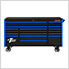 DX Series 72-Inch Black Rolling Tool Chest with Blue Trim