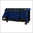 DX Series 72-Inch Black Rolling Tool Chest with Blue Trim