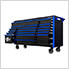 DX Series 72-Inch Black Rolling Tool Chest with Blue Trim