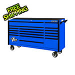 Extreme Tools DX Series 72-Inch Blue Rolling Tool Chest with Black Trim