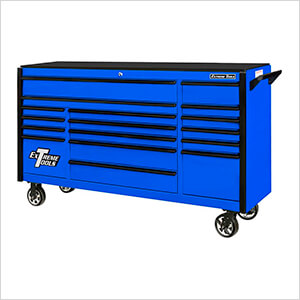 DX Series 72-Inch Blue Rolling Tool Chest with Black Trim