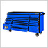 DX Series 72-Inch Blue Rolling Tool Chest with Black Trim