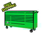 Extreme Tools DX Series 72-Inch Green Rolling Tool Chest with Black Trim