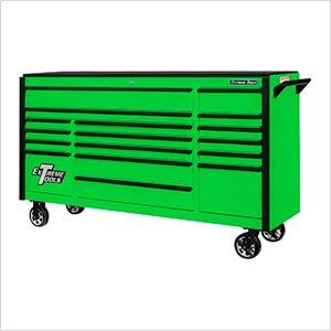 DX Series 72-Inch Green Rolling Tool Chest with Black Trim