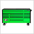 DX Series 72-Inch Green Rolling Tool Chest with Black Trim