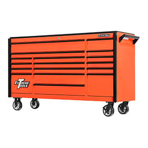 DX Series 72-Inch Orange Rolling Tool Chest with Black Trim