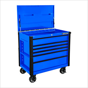 EX Series Blue 41-Inch 6-Drawer Tool Cart with Bumpers