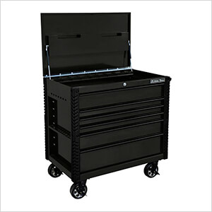 EX Series Black 41-Inch 6-Drawer Tool Cart with Bumpers