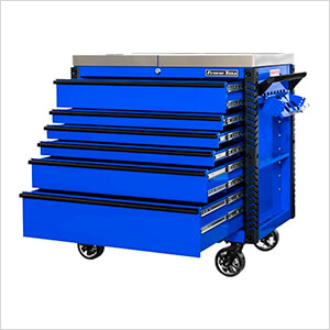 EX Series Blue  41-Inch 6-Drawer Deluxe Slider Top Tool Cart