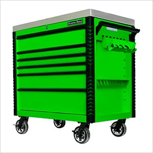 EX Series Green 41-Inch 6-Drawer Deluxe Slider Top Tool Cart