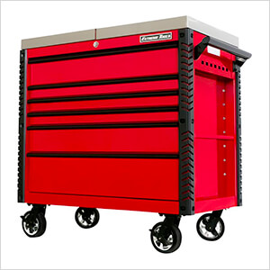 EX Series Red 41-Inch 6-Drawer Deluxe Slider Top Tool Cart