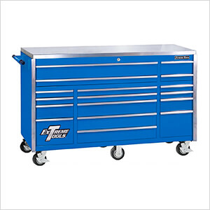 Professional Blue 72-Inch 17-Drawer Roller Cabinet Tool Chest