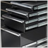 Professional Black 76-inch 12-Drawer Roller Cabinet with Stainless Steel Top
