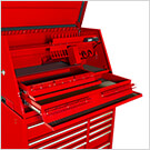 41-Inch Deluxe Portable Workstation and Roller Cabinet Set (Red)