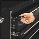 RX Series 55-Inch Black 12-Drawer Roller Cabinet