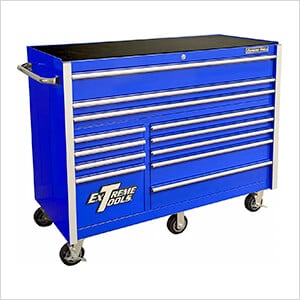 RX Series 55-Inch Blue 12-Drawer Roller Cabinet