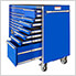 RX Series 72-Inch Blue 19-Drawer Roller Cabinet