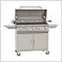 Brahma 38-Inch 5-Burner 90K BTUs Grill Cart with Lights and Rotisserie (Natural Gas)