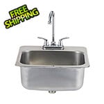 Bull Outdoor Products 19-Inch Outdoor Single Bowl Stainless Steel Drop-In Sink