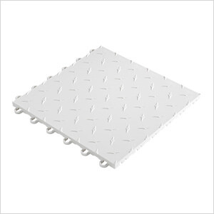 12" x 12" White Garage Floor Tile (10 Pack)